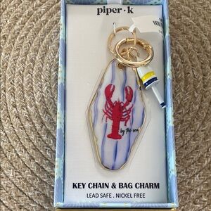 Piper K Lobster Key Chain & Bag Charm